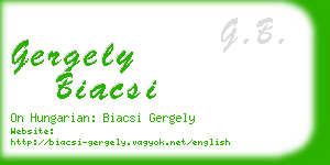 gergely biacsi business card